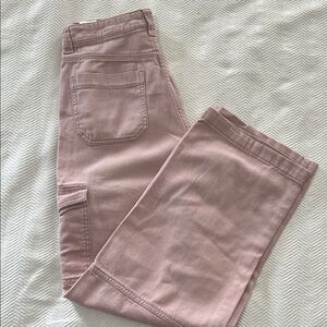 H&M Pink Wide Leg Cargo Pants